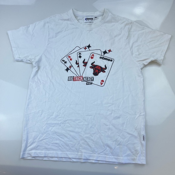 Atmos Other - Atmos New York - Tokyo White Big Trick Energy Graphic Tee N241-31